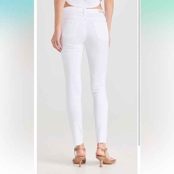 AG ADRIANO GOLDSCHMIED White The Legging Super Skinny Ankle Jeans 30 - Picture 3 of 9
